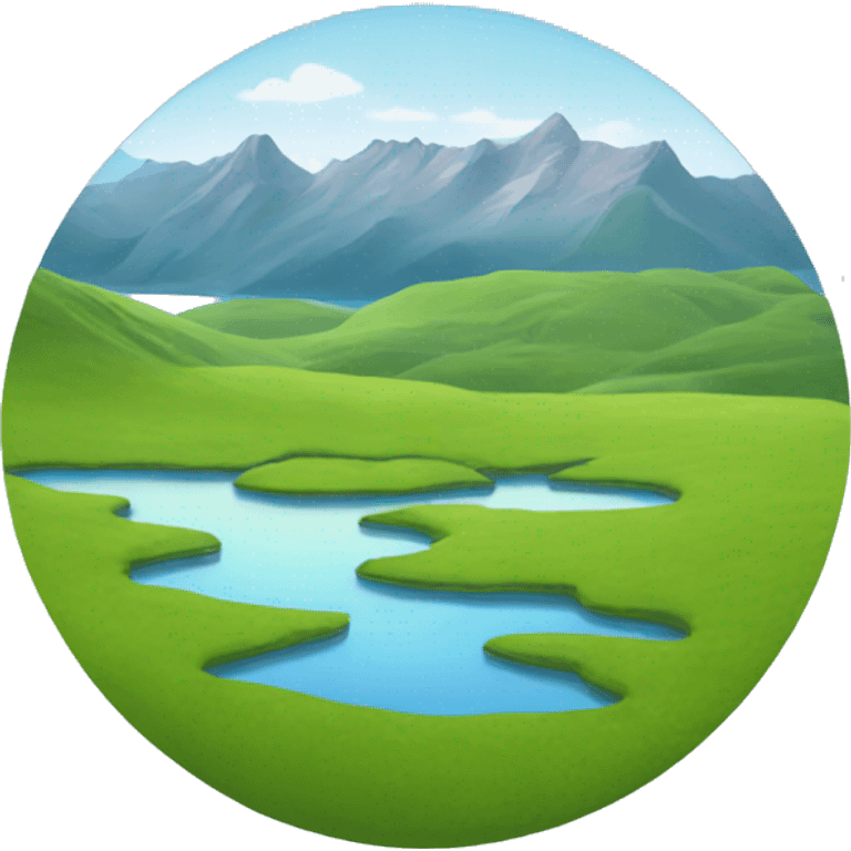 Swiss lake and grasslands emoji