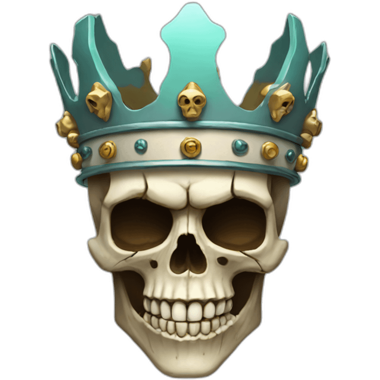 Skull king crown smile emoji