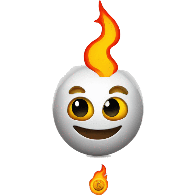 Bitcoin on fire emoji