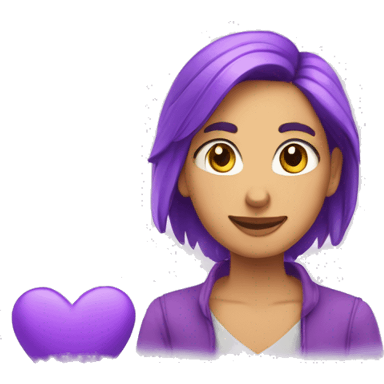  Corazón morado claro emoji