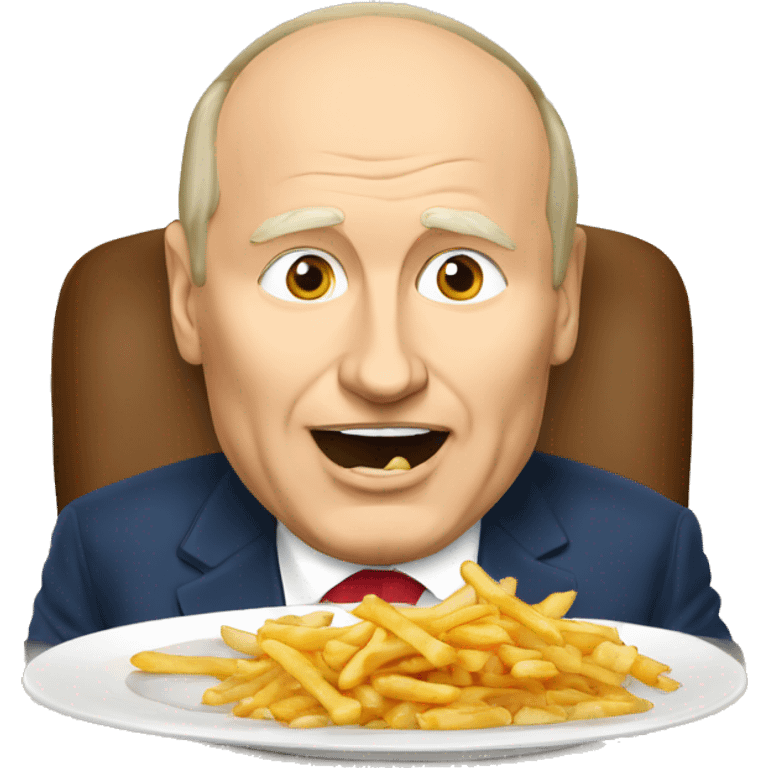 Vladimir Poutine qui mange une poutine   emoji