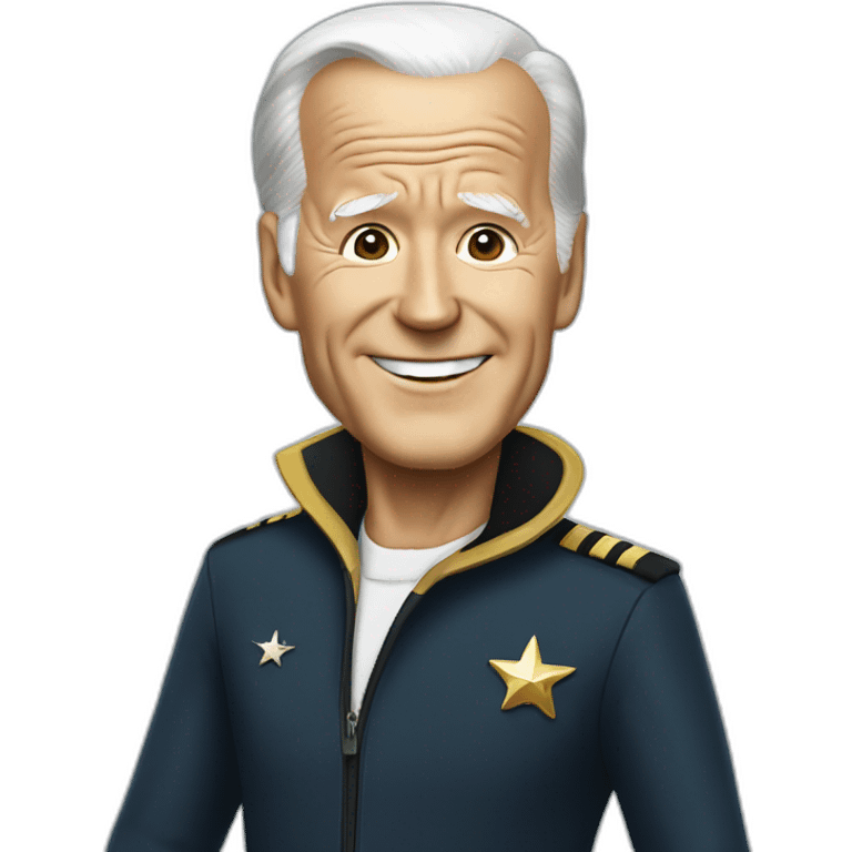 Joe Biden in a Star Trek uniform emoji