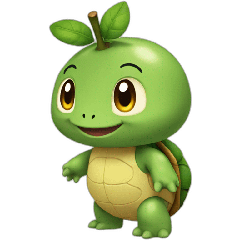 Turtwig smiling and waving emoji