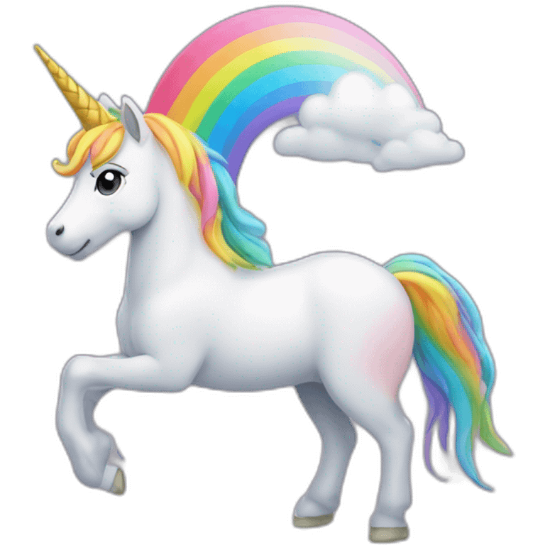 Licorne sur arc-en-ciel emoji