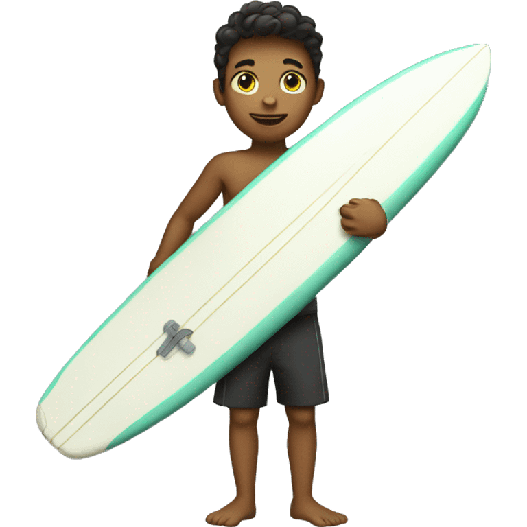 a boy with a surfboard emoji