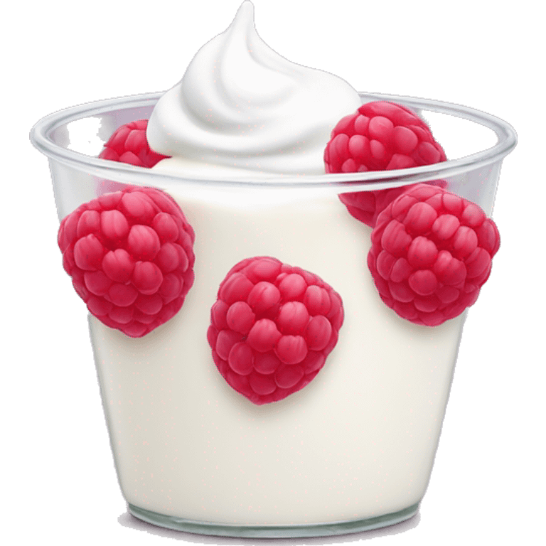 raspberries and yogurt  emoji