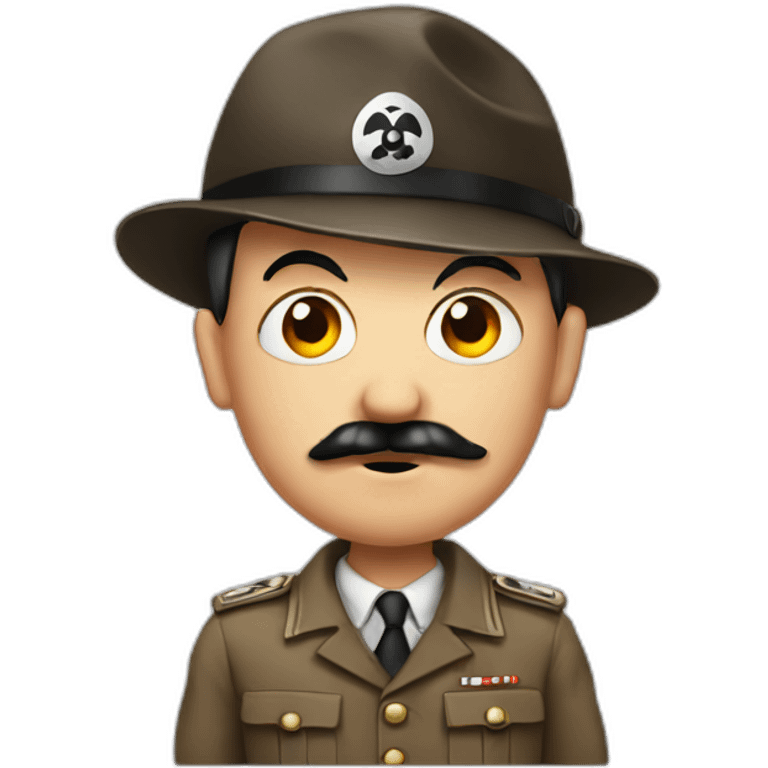 hitler with a mushroom hat emoji