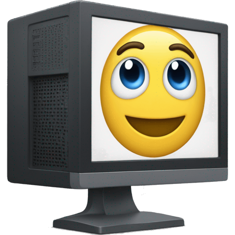 pc monitor, code ide on screen emoji