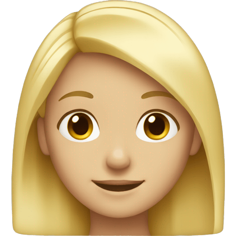 smiling girl blonde hair emoji