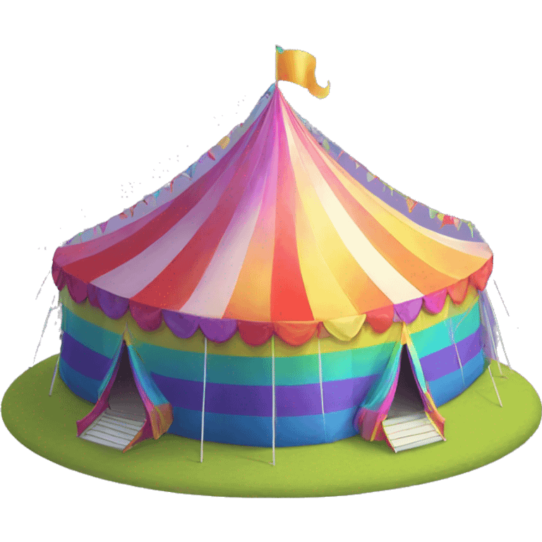 rainbow carnival tent emoji