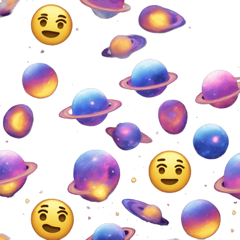 Galaxy with hearts emoji