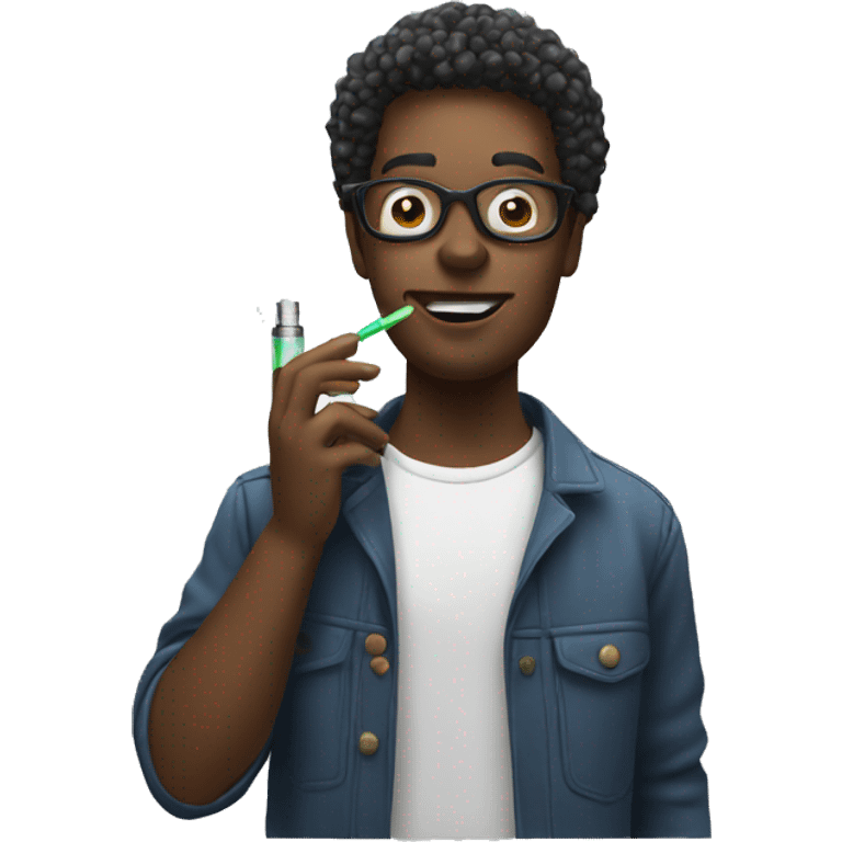 person with vape emoji