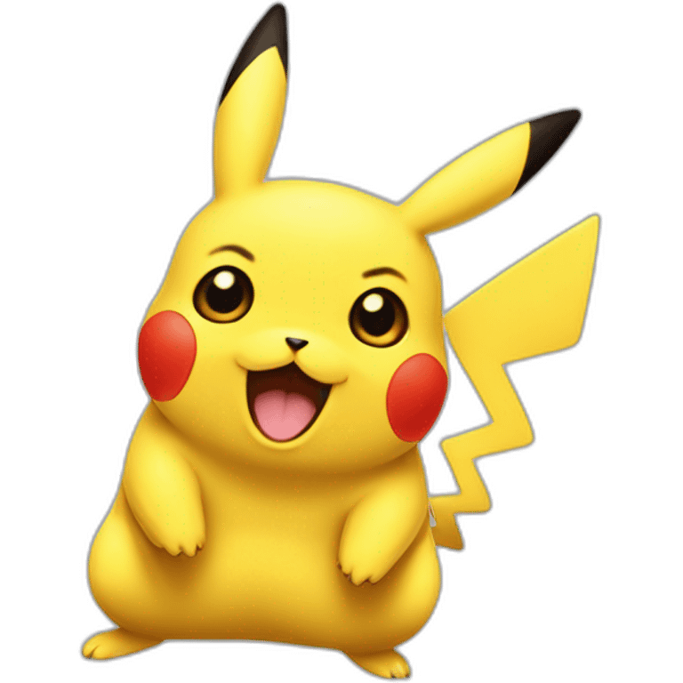 Pikachu mélangé à Gérard de pardieu emoji