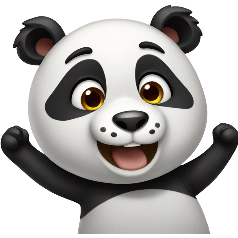 Excited panda emoji