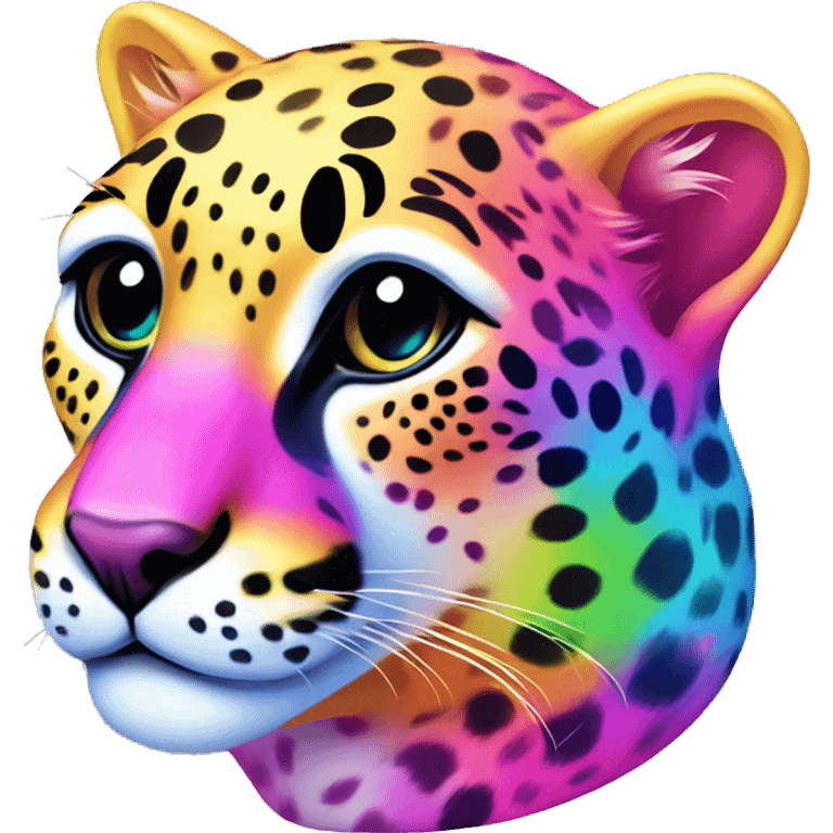 lisa frank rainbow cheetah emoji