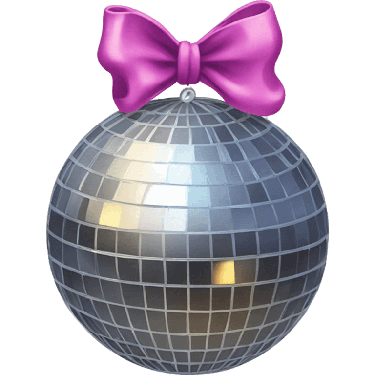 Disco ball with bow emoji