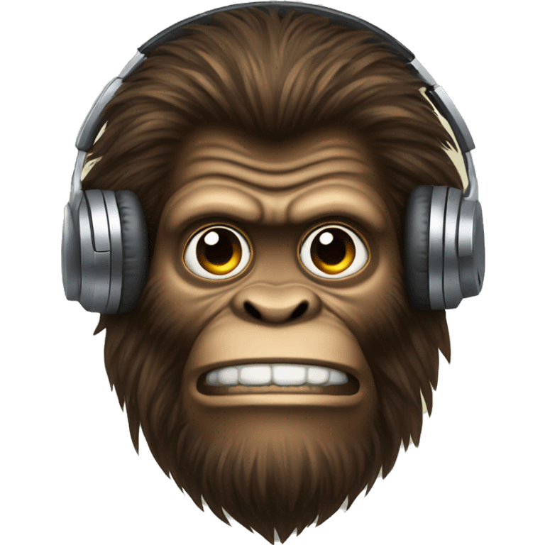 Sasquatch with headphones emoji