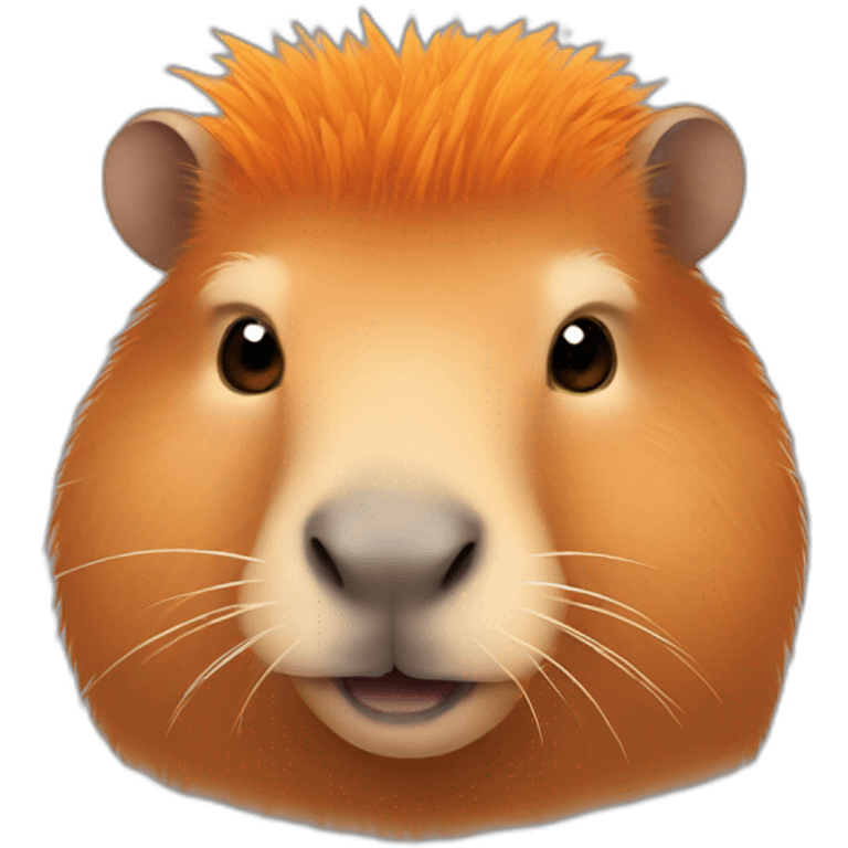 capybara-with-orange-hair emoji