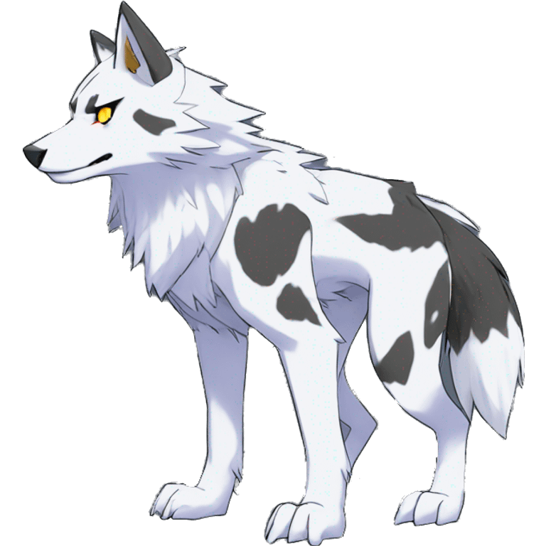  Cool Edgy Digimon-Fakemon-Wolf with edgy markings full body emoji