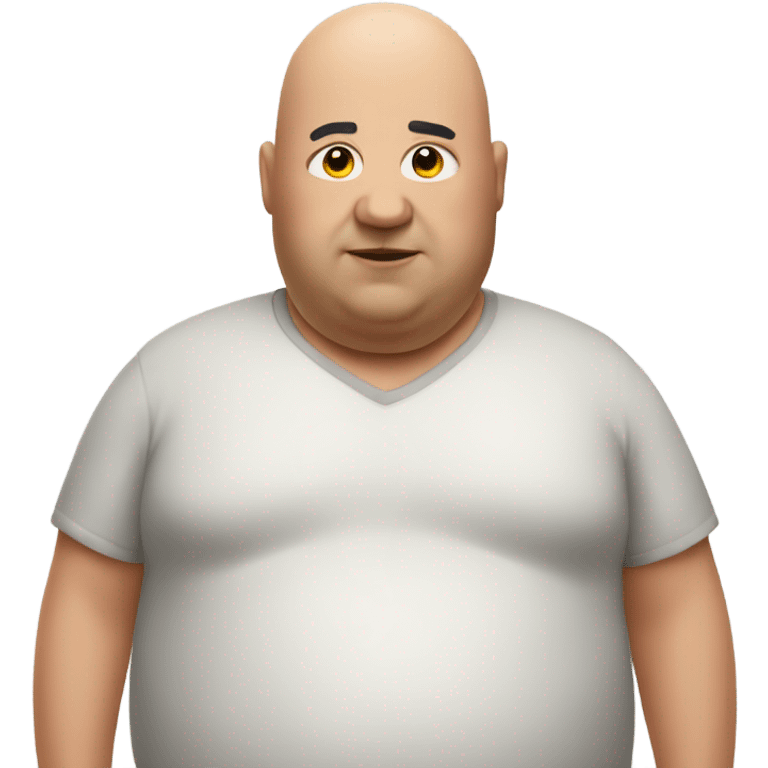 Bald fat man emoji