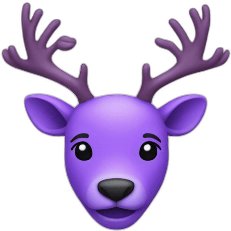 Purple Cerf doing heart by hands emoji