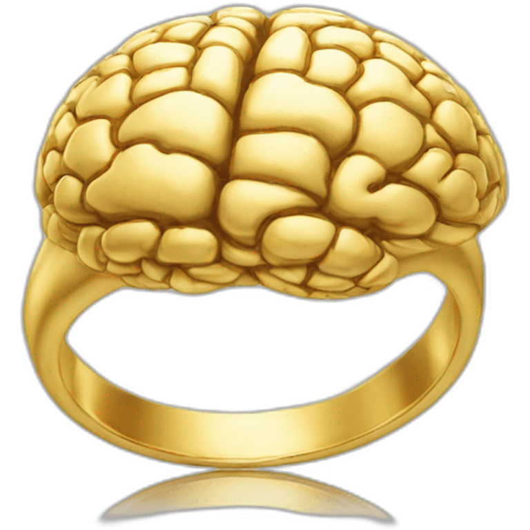 golden brain ring emoji