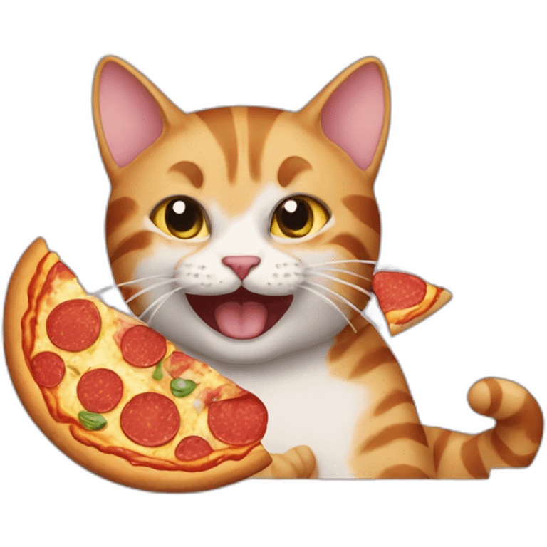 cat eat pizza emoji