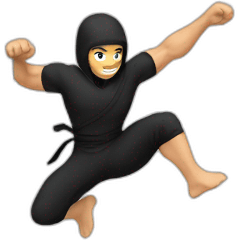 Ninja Warrior Athlete jumping to a bar emoji