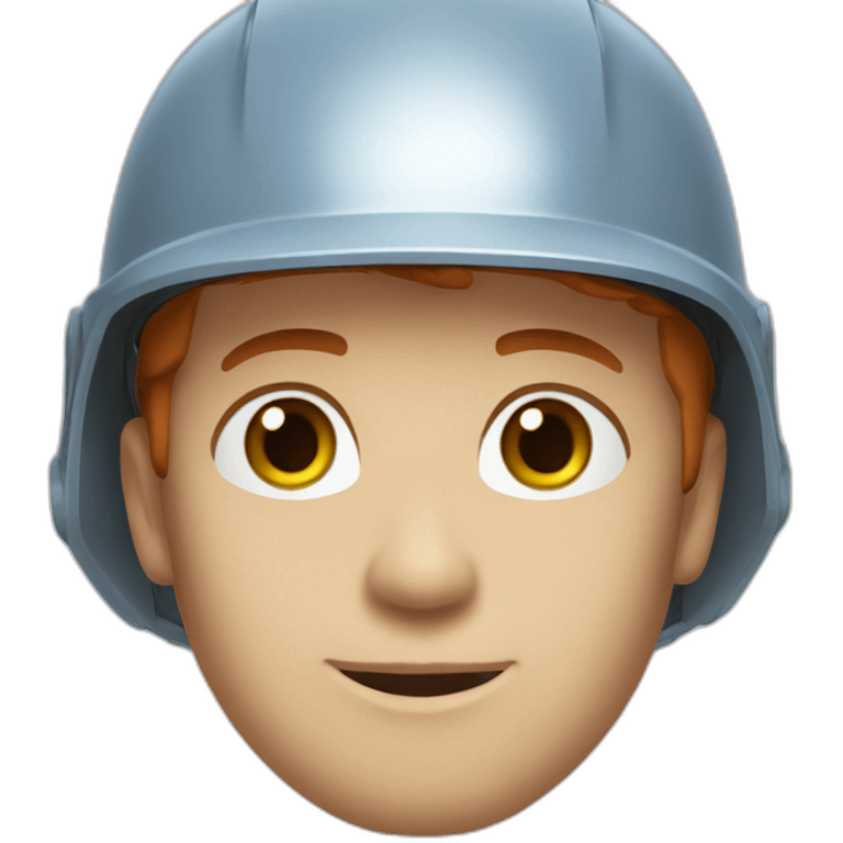 engineer male blue eyes reddish hair clean shaven emoji