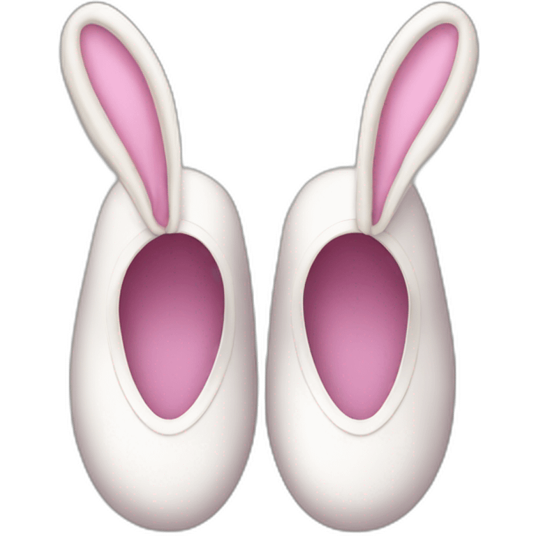 Pearlescent slipper with rabbit ears emoji