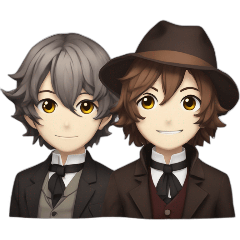 Chuuya and dazai from bungo stray dogs emoji