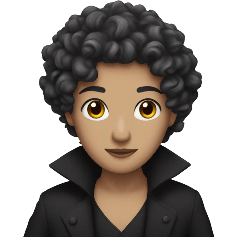 bellatix lestrange with dark curly hair emoji