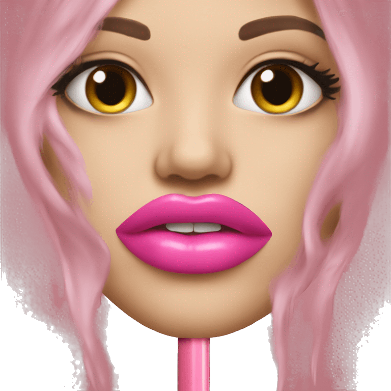 Pink lipgloss  emoji