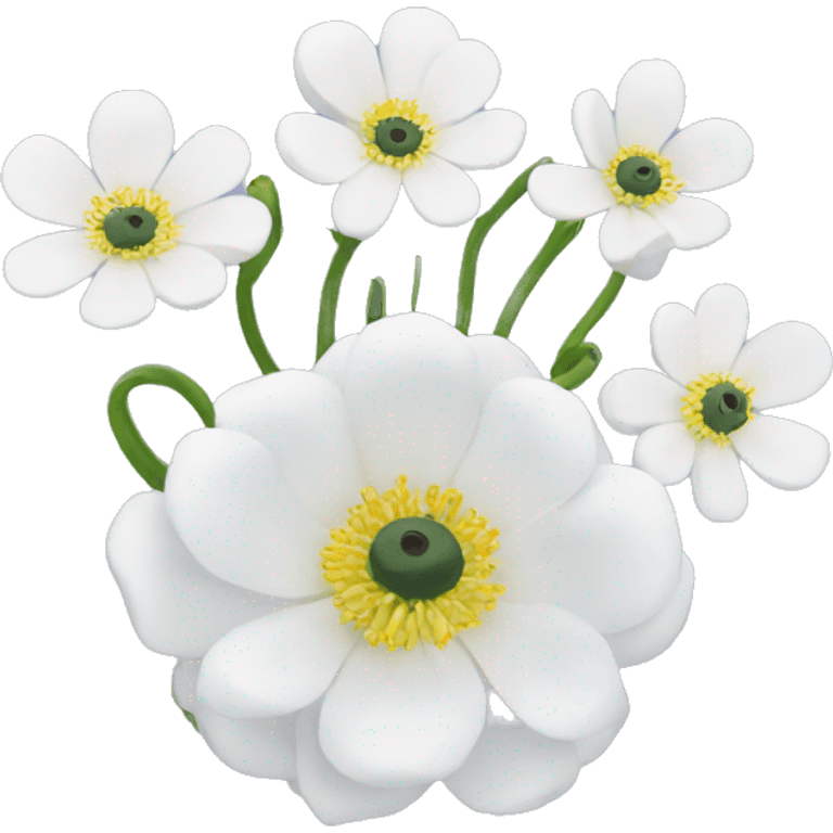 White anemone emoji