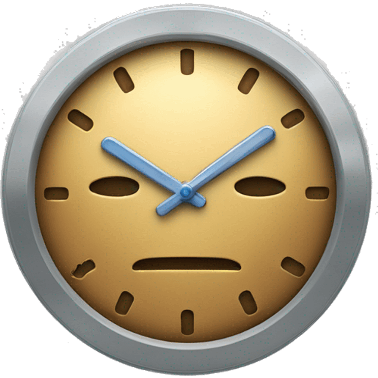 Money coin with clock hands emoji