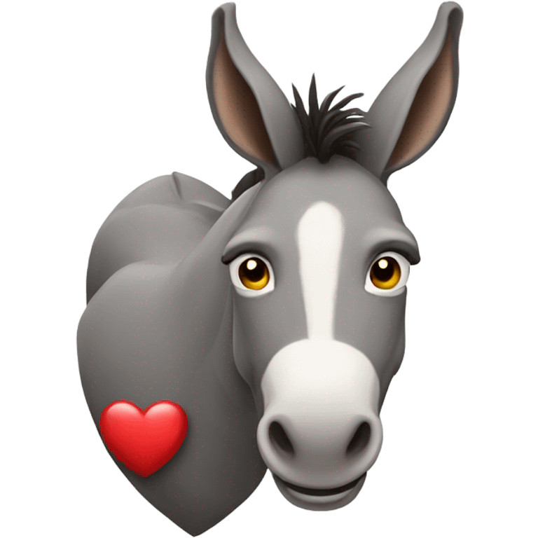 Donkey with a heart  emoji