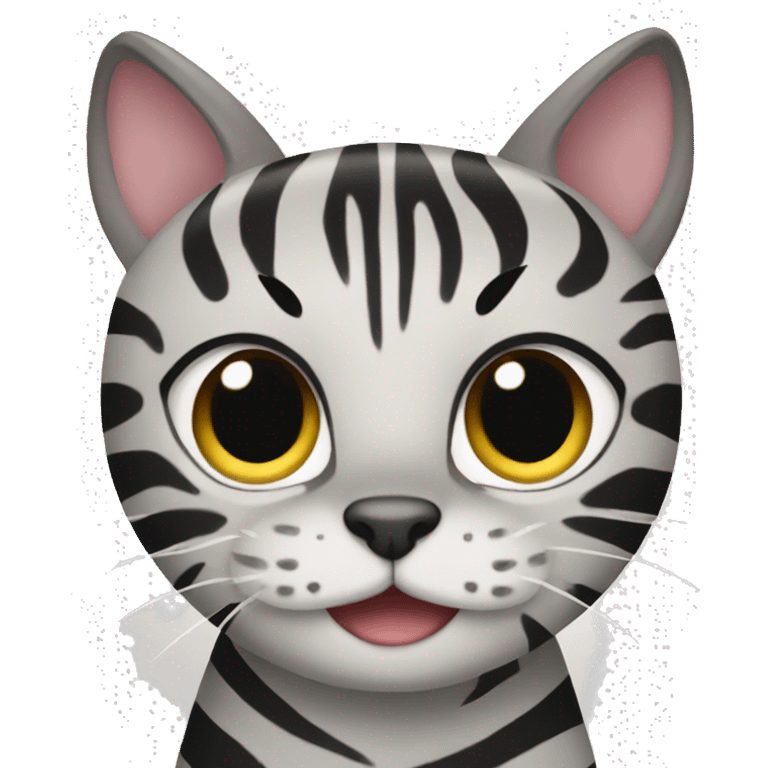 Zebra cat emoji