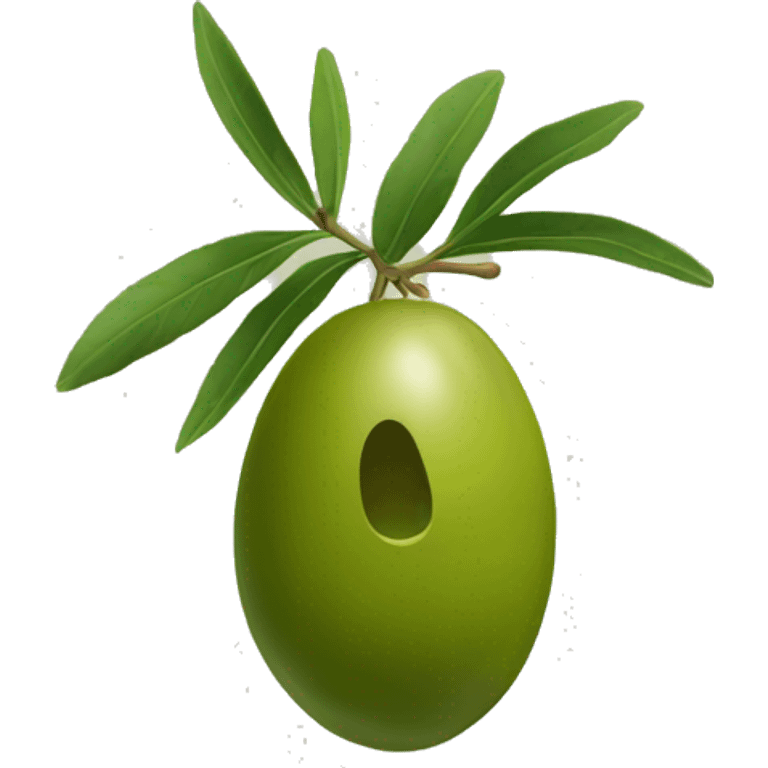 single green olive emoji