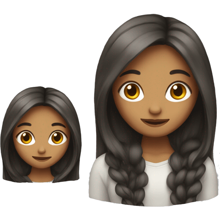 The girl with long long long hair  emoji