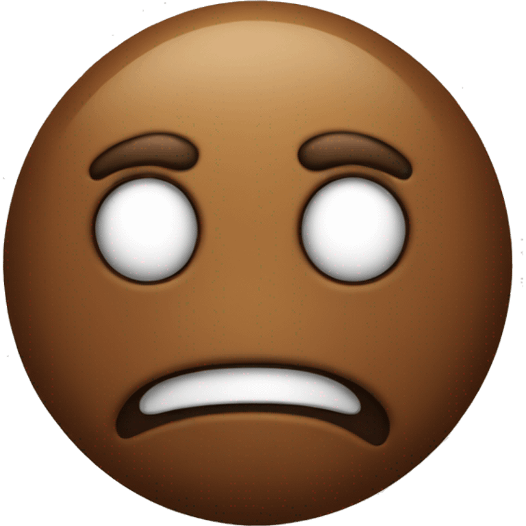 Brown blob with face emoji