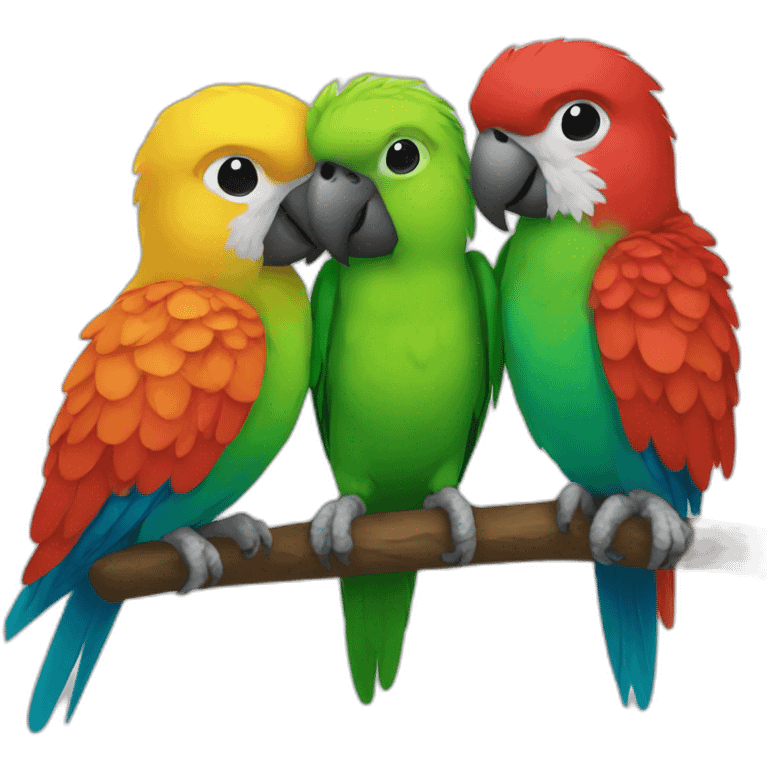 small parrots love emoji