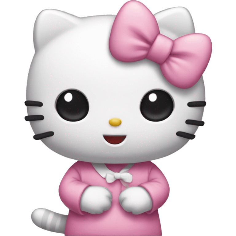 a shy hello kitty  emoji