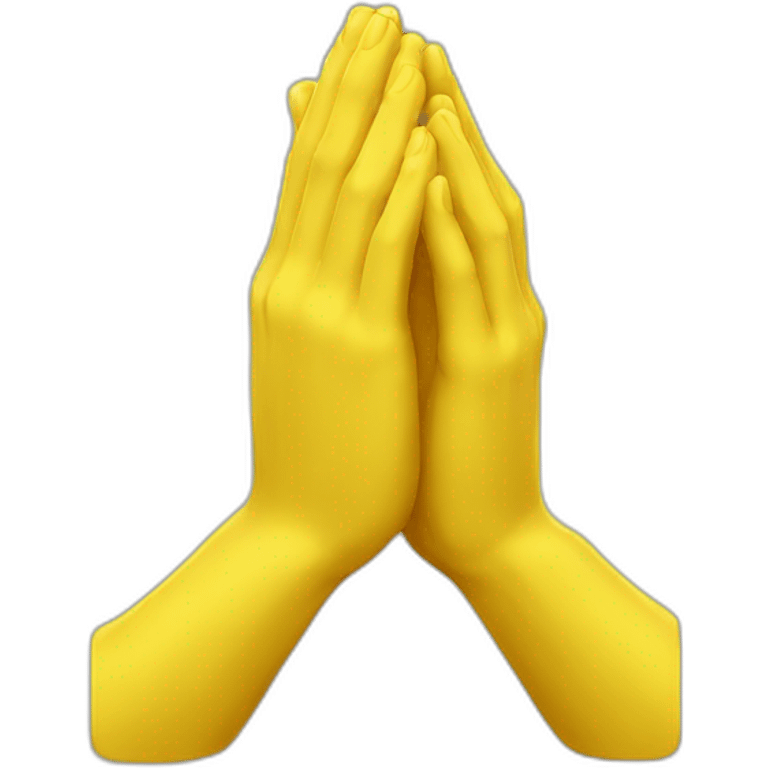 yellow Praying hands emoji