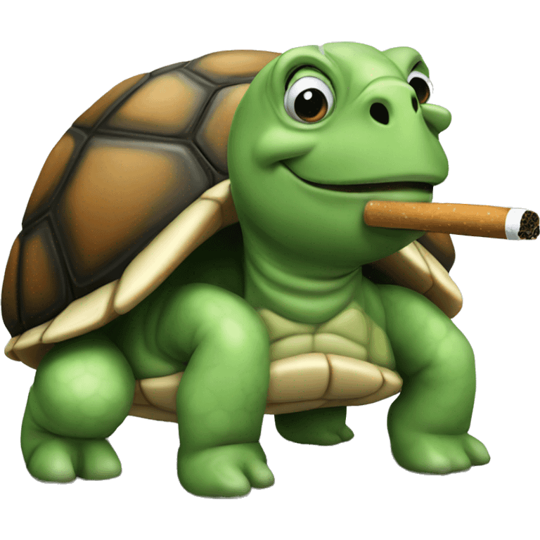 Smoking turtle emoji