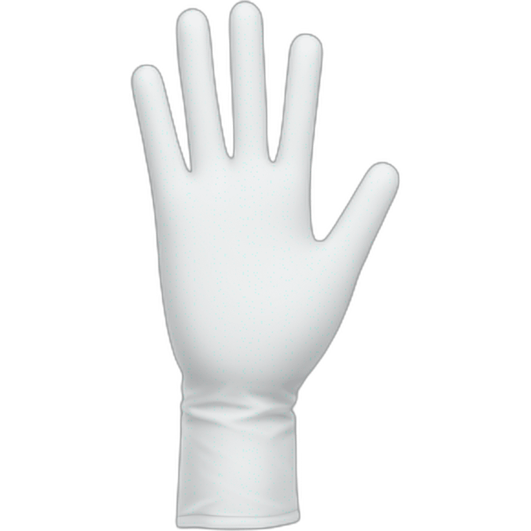 white gloved hand 4 fingers emoji