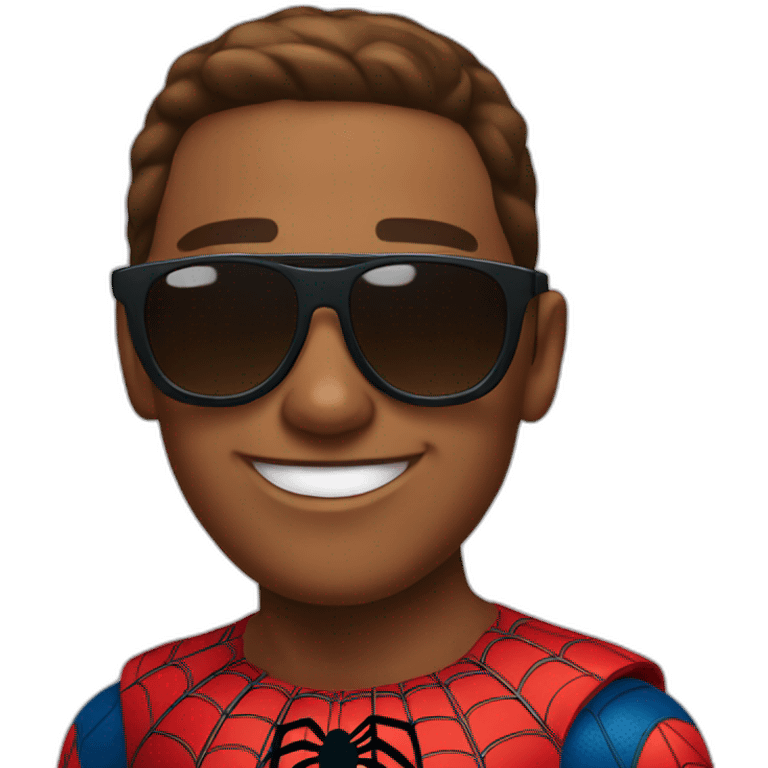 Spiderman with sunglasses  emoji