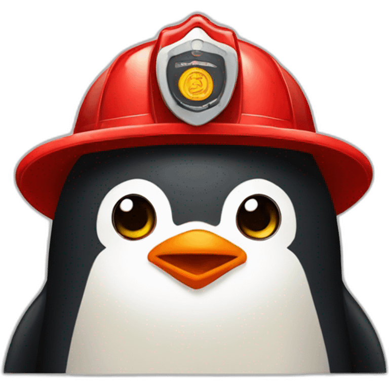 firefighter penguin emoji