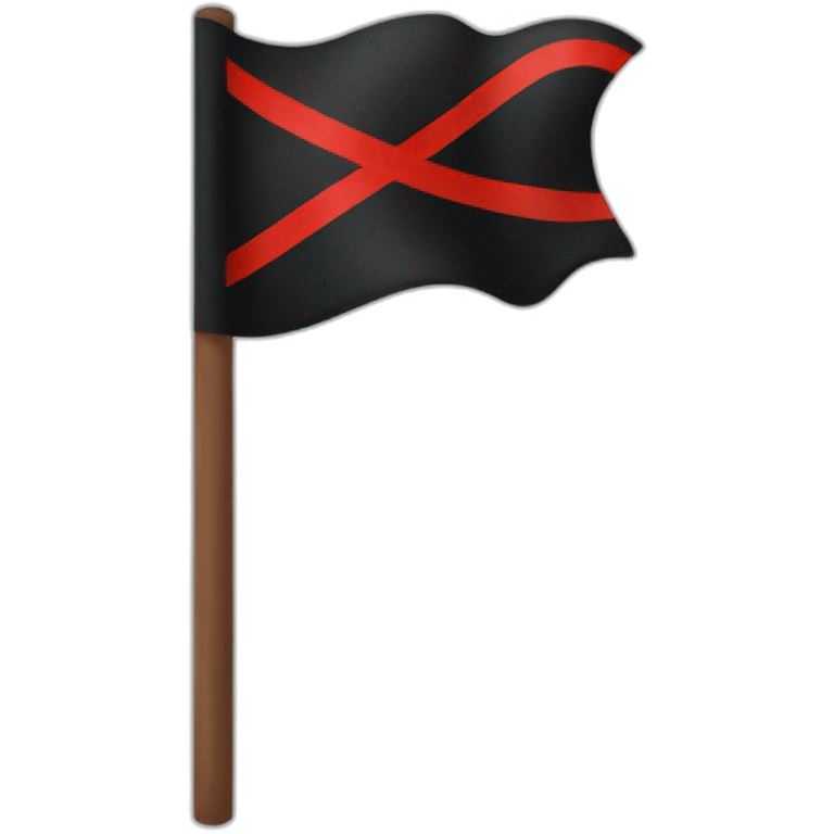 black flag with a crossed red band emoji