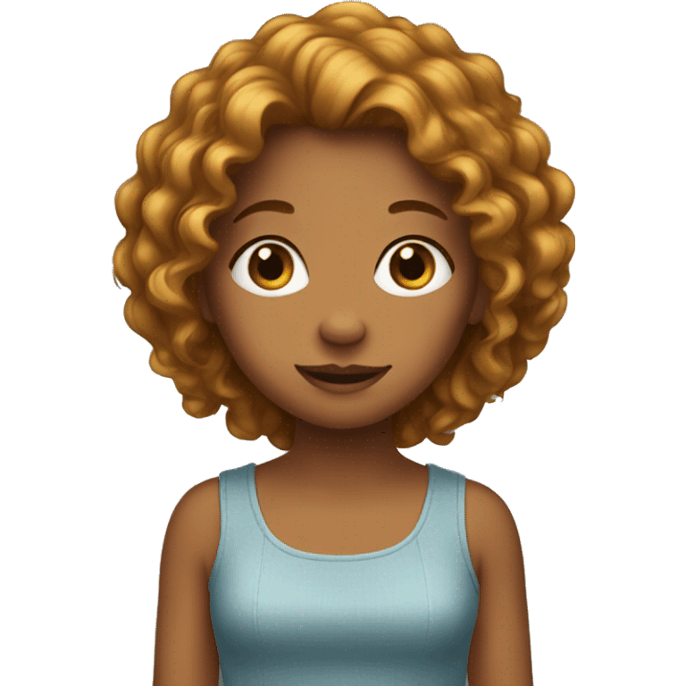 Girl with Cury hair  emoji