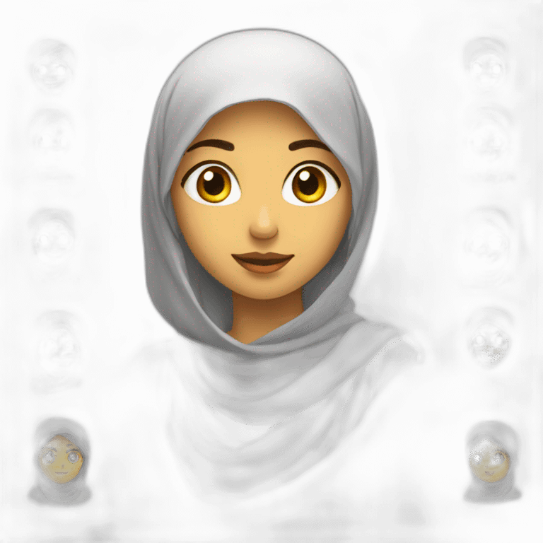 muslim girl dont now the answer emoji